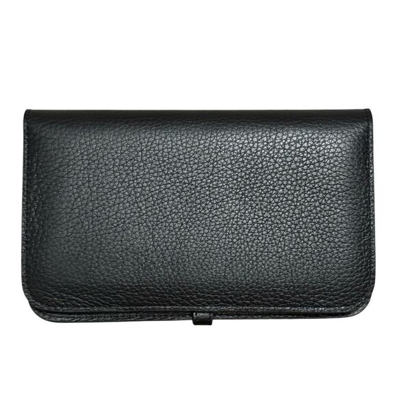 Hermes Paris NWT Authentic Black Leather Dogon Duo Wallet - Picture 7 of 11